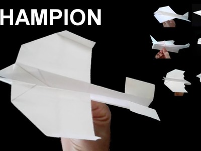 How to make a paper airplane. The Swallow. Champion.  Flies A Lot!  Airplane #6