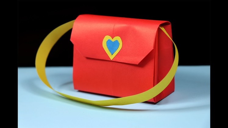 How to make a paper handbag - Easy origami handbag tutorial