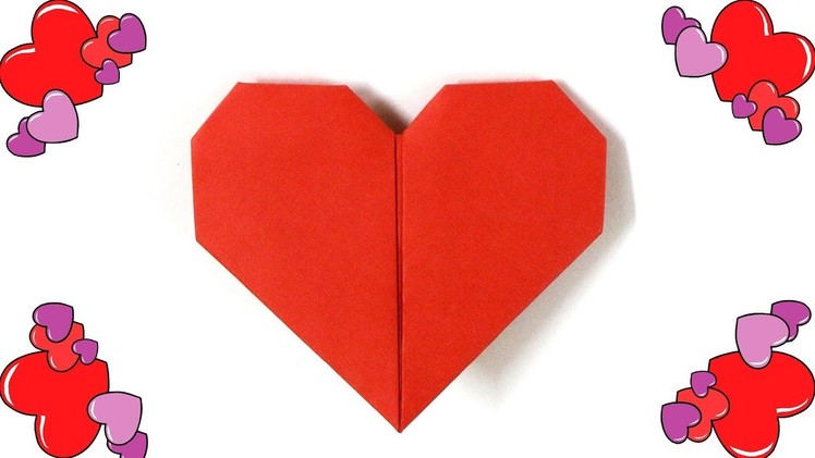 How To Make A Paper Heart | How To Make A Paper Love Sign | Origami Heart (Folding Instructions)