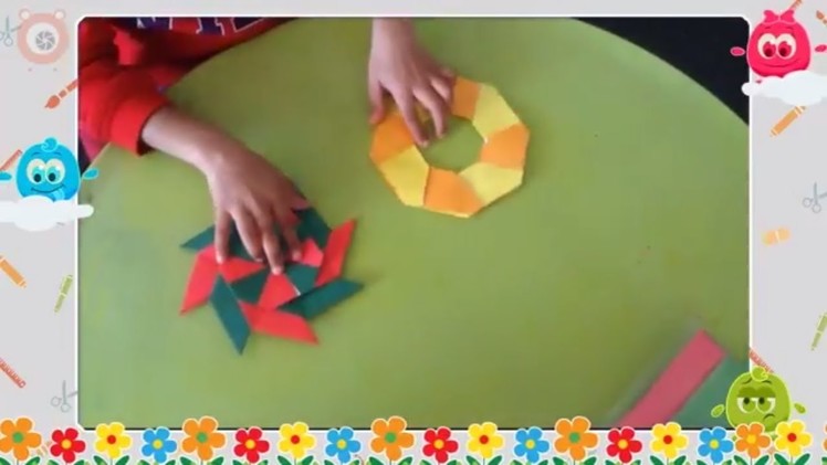 How to Make a Paper Ninja Star Origami | Kids Crafts | Bubbly Dots Crafts