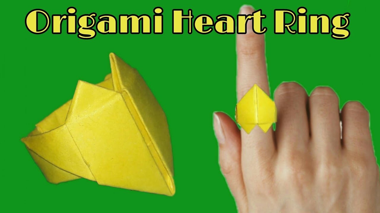 How To Make A Paper Origami Heart Ring Paper Ring कागज़ की अंगूठी