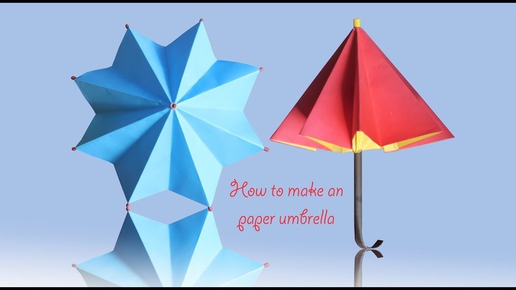 How to make a paper umbrella || Paper umbrella that opens and closes |diya paper crfts | an umbrella