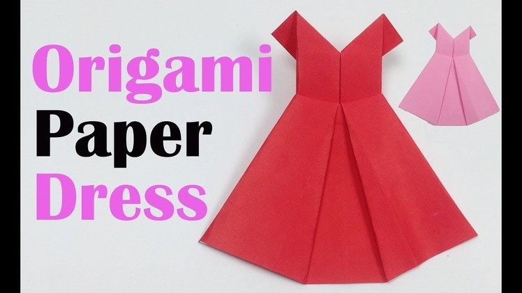 How to Make a Pretty Origami Paper Dress ???? | Origami Paper Folding Craft, Videos Tutorials for Kids