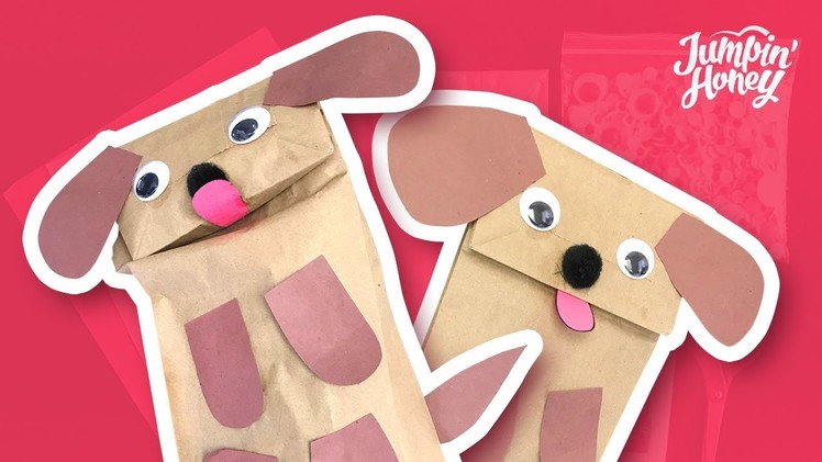 HOW TO MAKE A PUPPET  - DIY PAPER BAG DOG