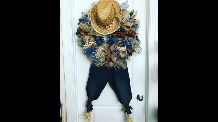 How to make a scarecrow using Poof Curl method, jeans and a hat