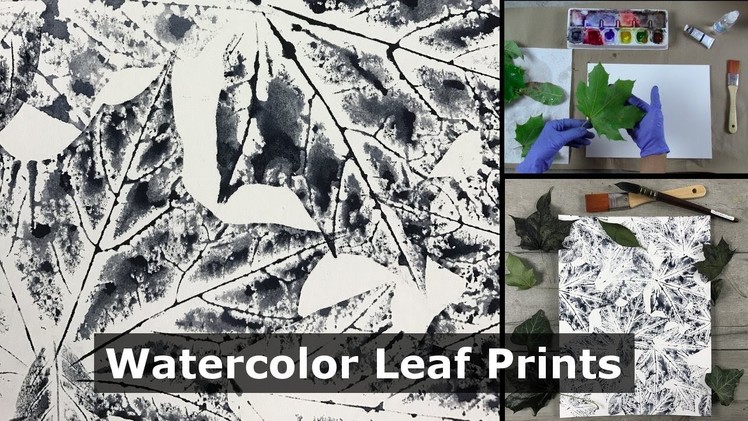 How To Make a Watercolor Leaf Print- FAST & EASY with amazing results
