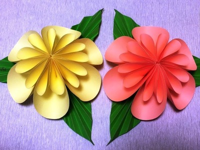How to make an easy origami paper flower for kids| Paper crafts tutorials