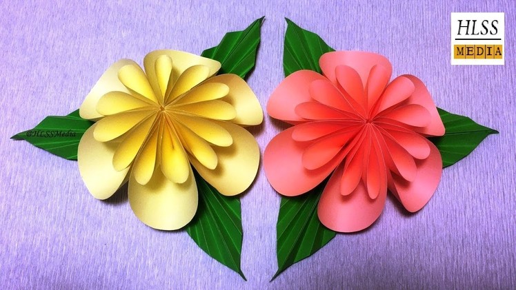 How to make an easy origami paper flower for kids| Paper crafts tutorials