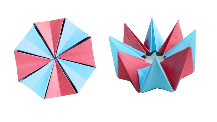 How To Make An Origami Fireworks - Easy Origami Magic Circle Fireworks  -  Paper Toy For Kids
