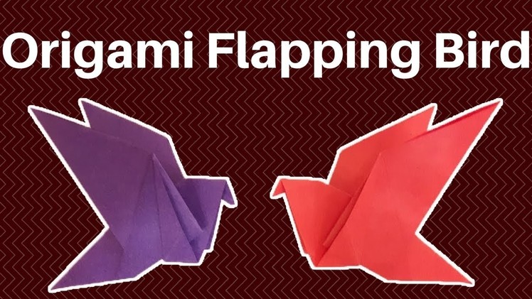 How to Make an Origami Flapping Bird | DIY-Paper Crafts: Origami.Paper Folding Craft, Easy Tutorial