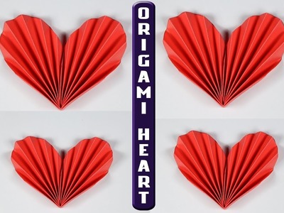 How to Make an Origami Heart - 3d paper heart - DIY paper crafts