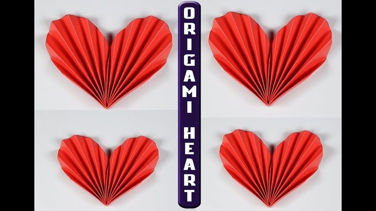 How to Make an Origami Heart - 3d paper heart - DIY paper crafts