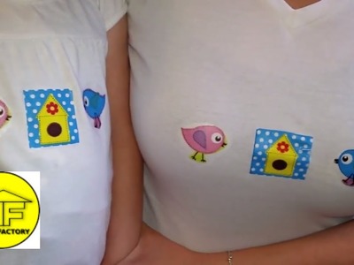How to make clothes stickers with paper napkin - paper napkin transfer on clothes