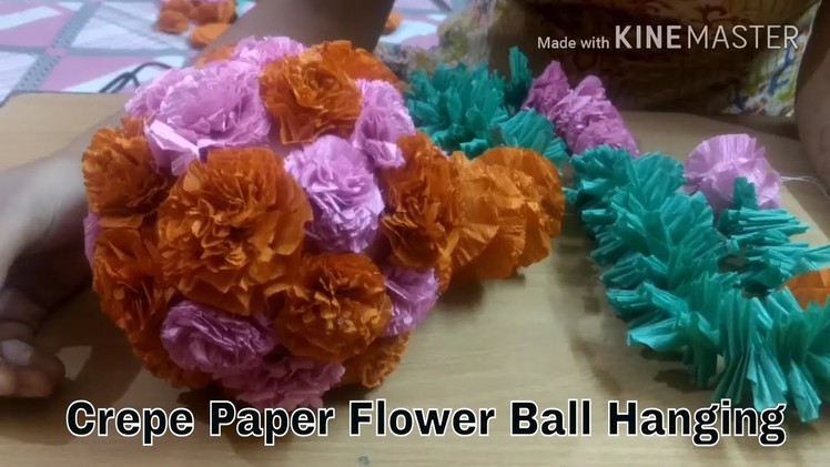 How to make Crepe Paper Ball Wall Hanging for Decoration. DIY.SARA