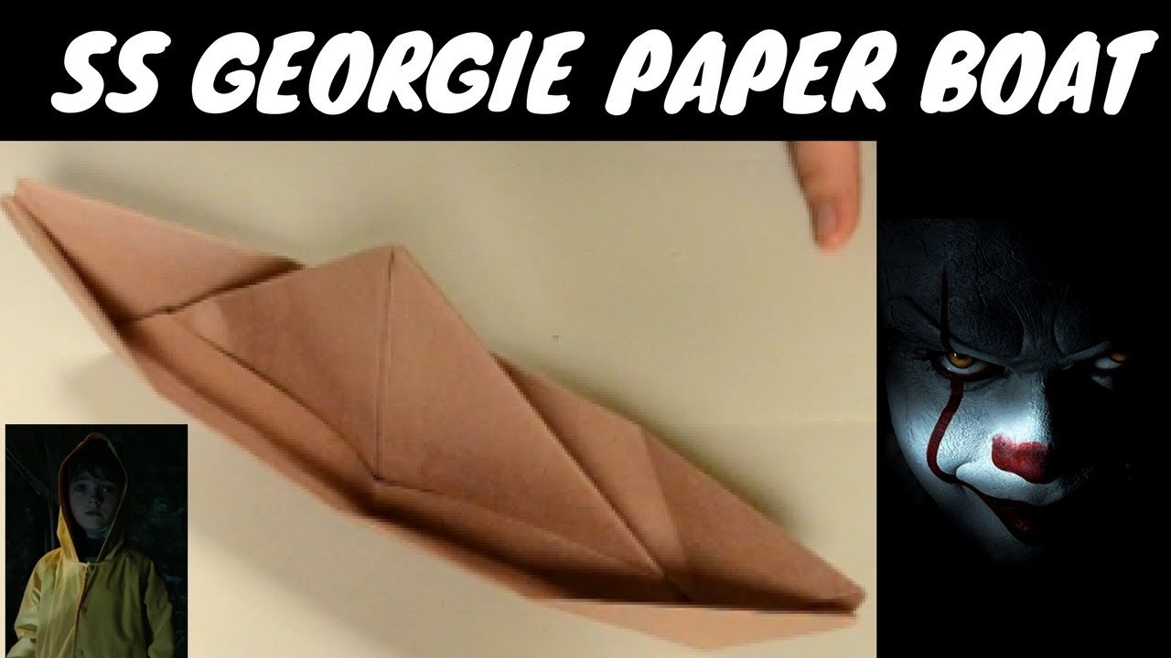 HOW TO MAKE GEORGIES PAPER BOAT!! ( EASY ORIGAMI)