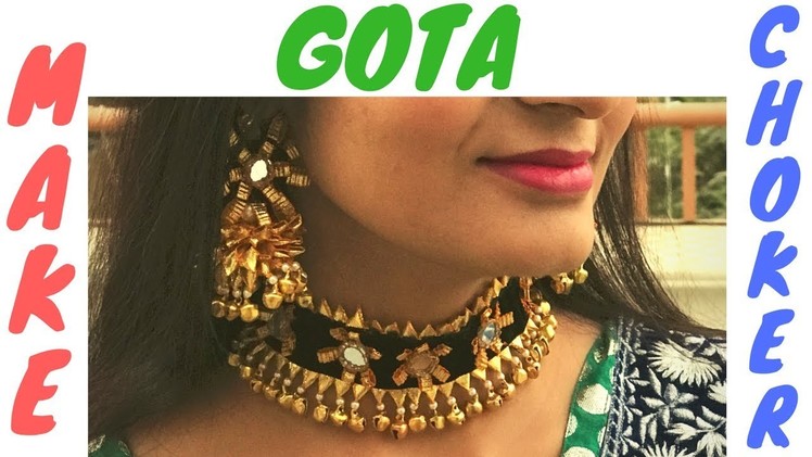 How to Make Gota Choker Set | DIY Gota Jewellery - Live Creative