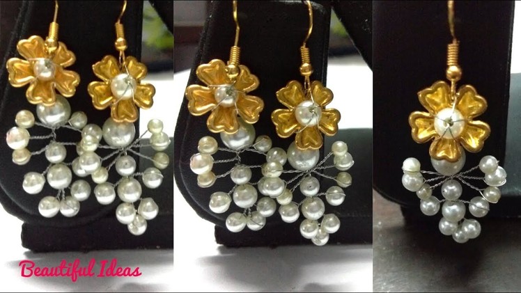 How to Make Latest Pearl Designer Earrings for Wedding Party.Designer Pearl Earrings.trendy Earrings