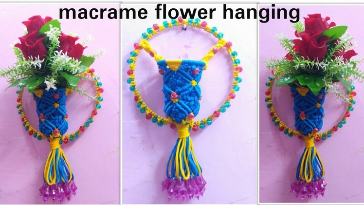 How to make macrame Flower wall hanging unique design.