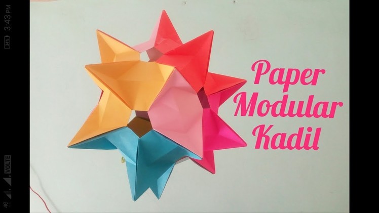 How to make origami modular (kandil), kandil for Diwali