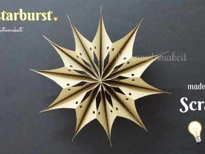 How to make paper bag 3D starburst, paper bag star, Christmas decoration idea,3d star ????paper crafts