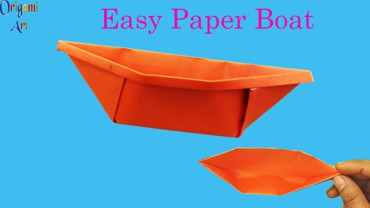 How to make paper boat   Easy Origami Boat   Simple crafts for kids