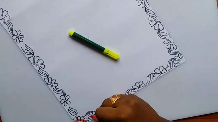 How to make paper border design.Project file decoration