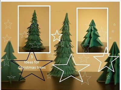 How to make  paper Christmas tree  | 3 simple ideas for Christmas festival School Project