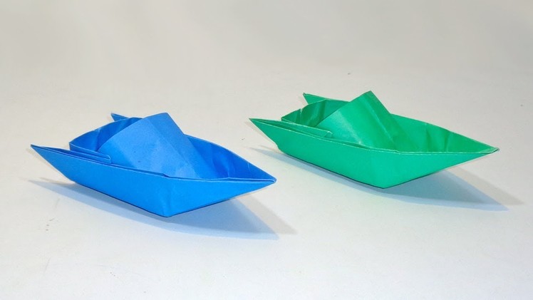 How to Make PAPER SPEED BOAT That Floats On Water | Origami Boat Step by Step