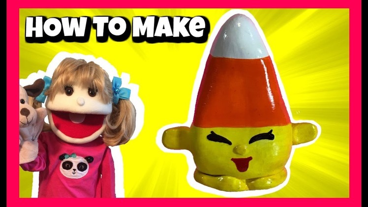 How To Make Shopkins Mandy Candy Corn Step By Step Easy Halloween DIY For Kids Air Dry Clay Craft