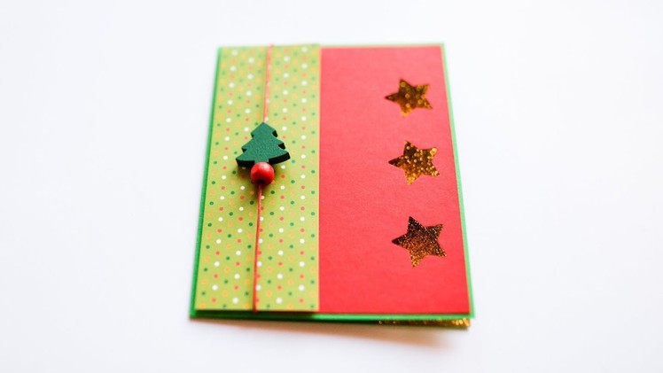 How to make : Simple Christmas Card | Prosta Kartka na Boże Narodzenie - Mishellka #270 DIY