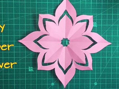 How to make simple & easy paper cutting flower designs. paper flower.DIY Tutorial