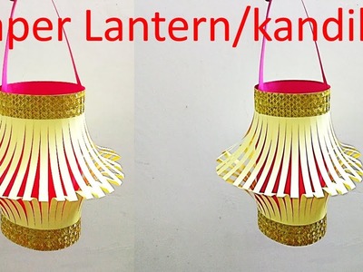 How to Make Super Easy Lantern. Kandil from Paper || Diwali special home decor