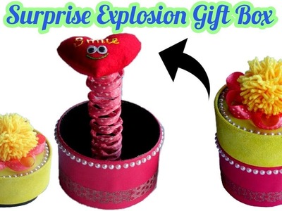 How to make Surprise Pop up gift box- Exploding box | Christmas Crafts