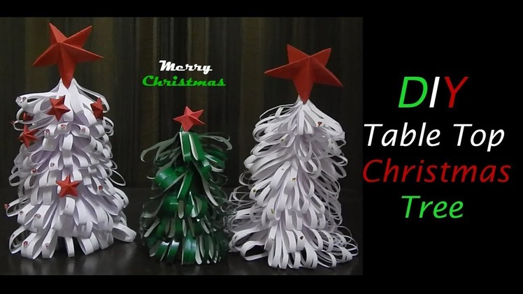 How to make tabletop Christmas tree from paper | DIY  Christmas Crafts | White Christmas tree