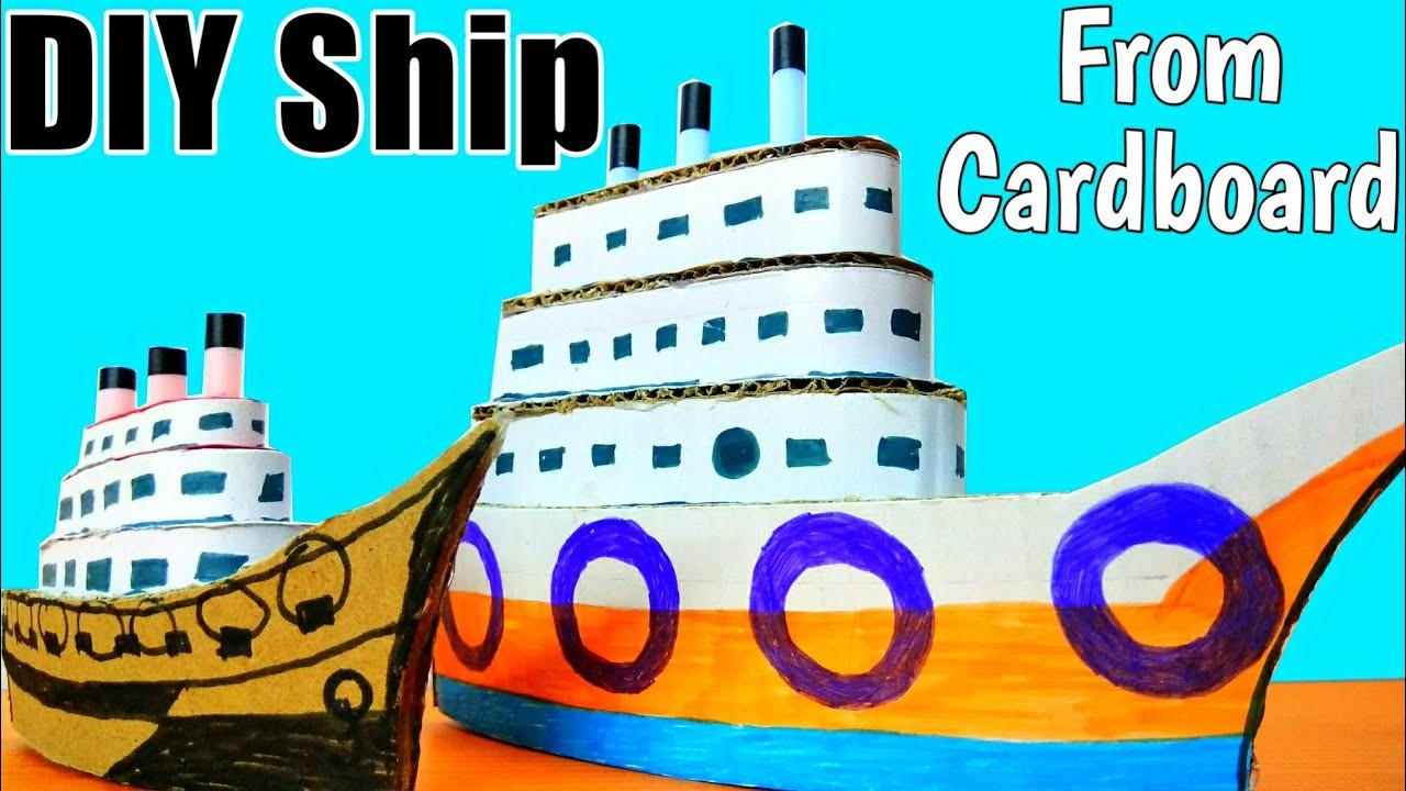 cardboard cruise ship model