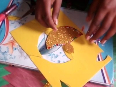 Make a beautiful paper sparkal sheet diya
