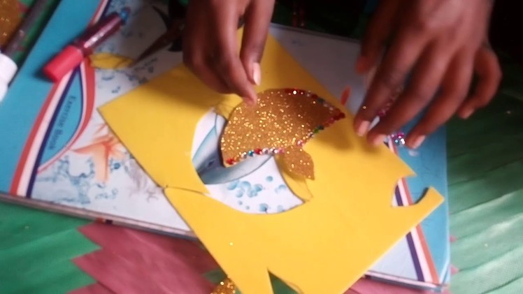 Make a beautiful paper sparkal sheet diya