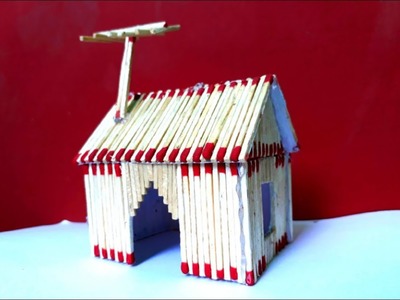Matchstick Art: How to make matchstick house. easy diy matchstick house.diy matchstick art.