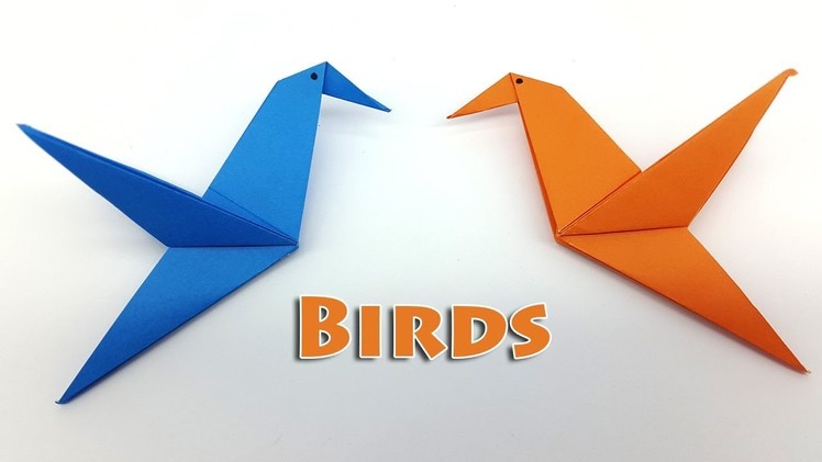 Origami Bird instructions for Kids - How to make a Paper Bird easy step by step