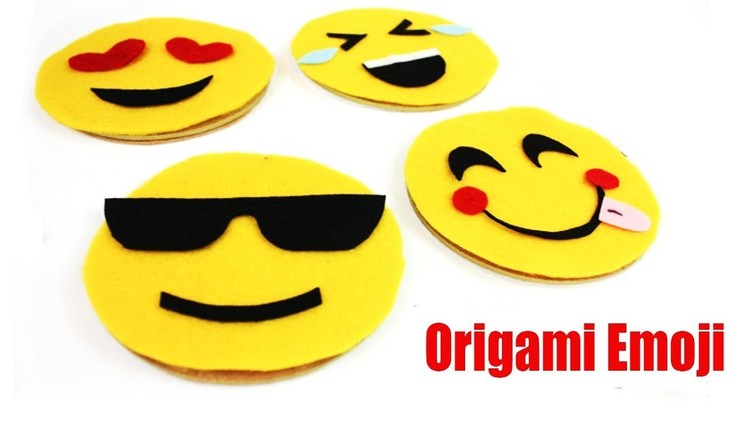 Origami Emoji  : How To Make Emoji Corner Bookmark - Emoji Crafts With Paper