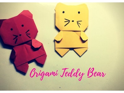 ORIGAMI FOR KID: how to make an Origami Teddy Bear Tutorial