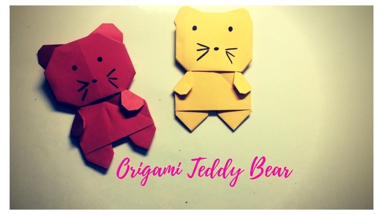ORIGAMI FOR KID: how to make an Origami Teddy Bear Tutorial