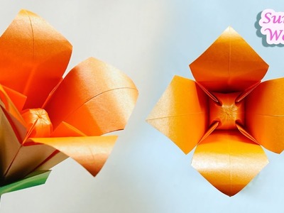 Origami - Lily Flower (Paper Lily, flower & calyx)