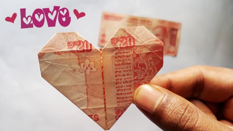 Origami note  Heart & Star Tutorial - How to make a Dollar heart with star