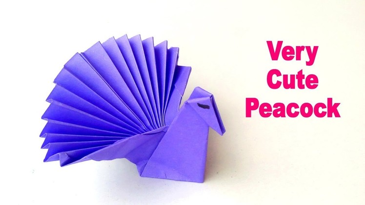 Origami paper peacock – Origami peacock easy 3D – How to make a paper peacock step by step