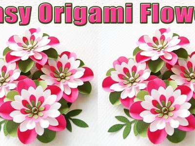 Paper Flowers Easy How to make a Paper Flowers - Easy Origami Paper Flower Craft for Home Decoration