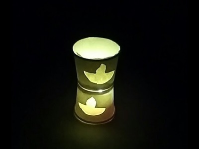 Paper glass candle Diya || beautiful candle Diya || Dia || DIY