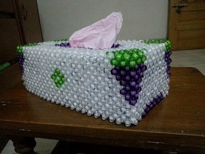 (part:1) how to make a beaded new tissue box