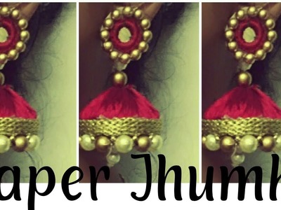 Silk thread jwelery |DIY bridal jhumka | paper jwelery | use your old lace into Jhumka|