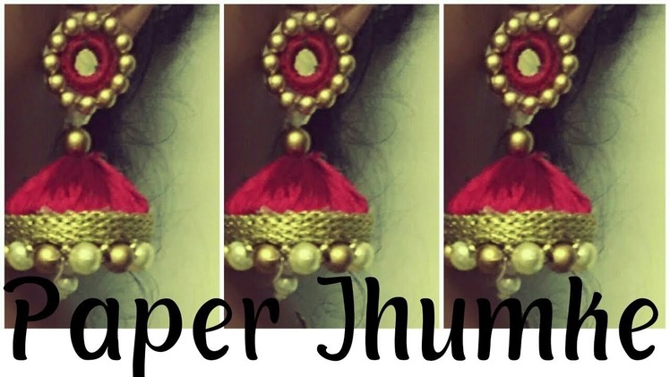 Silk thread jwelery |DIY bridal jhumka | paper jwelery | use your old lace into Jhumka|